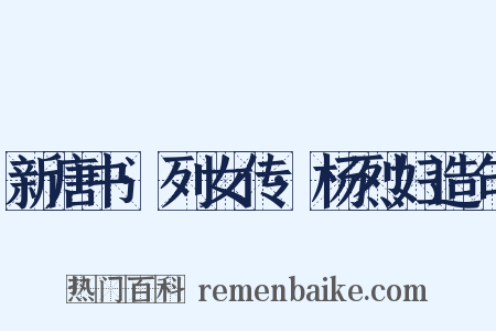 新唐书·列女传·杨烈妇造句是什么意思的图片